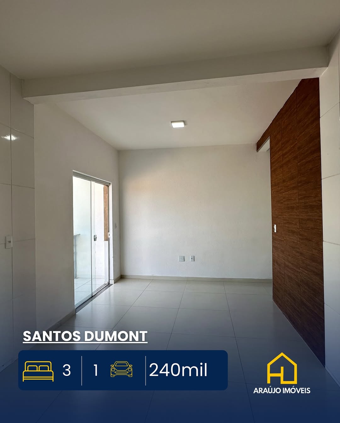 🏡 Cobertura no bairro Santos Dumont✨ Imóvel com-_•_3 quartos_•_Sala_•_Cozinha_•_Banheiro_•_1 va