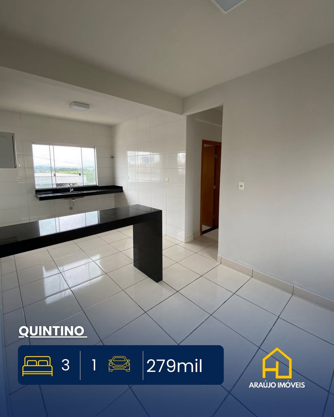 Apartamento Cobertura no Bairro QUINTINO 3 quartos SalaBanheiro Cozinha americana com bancada em