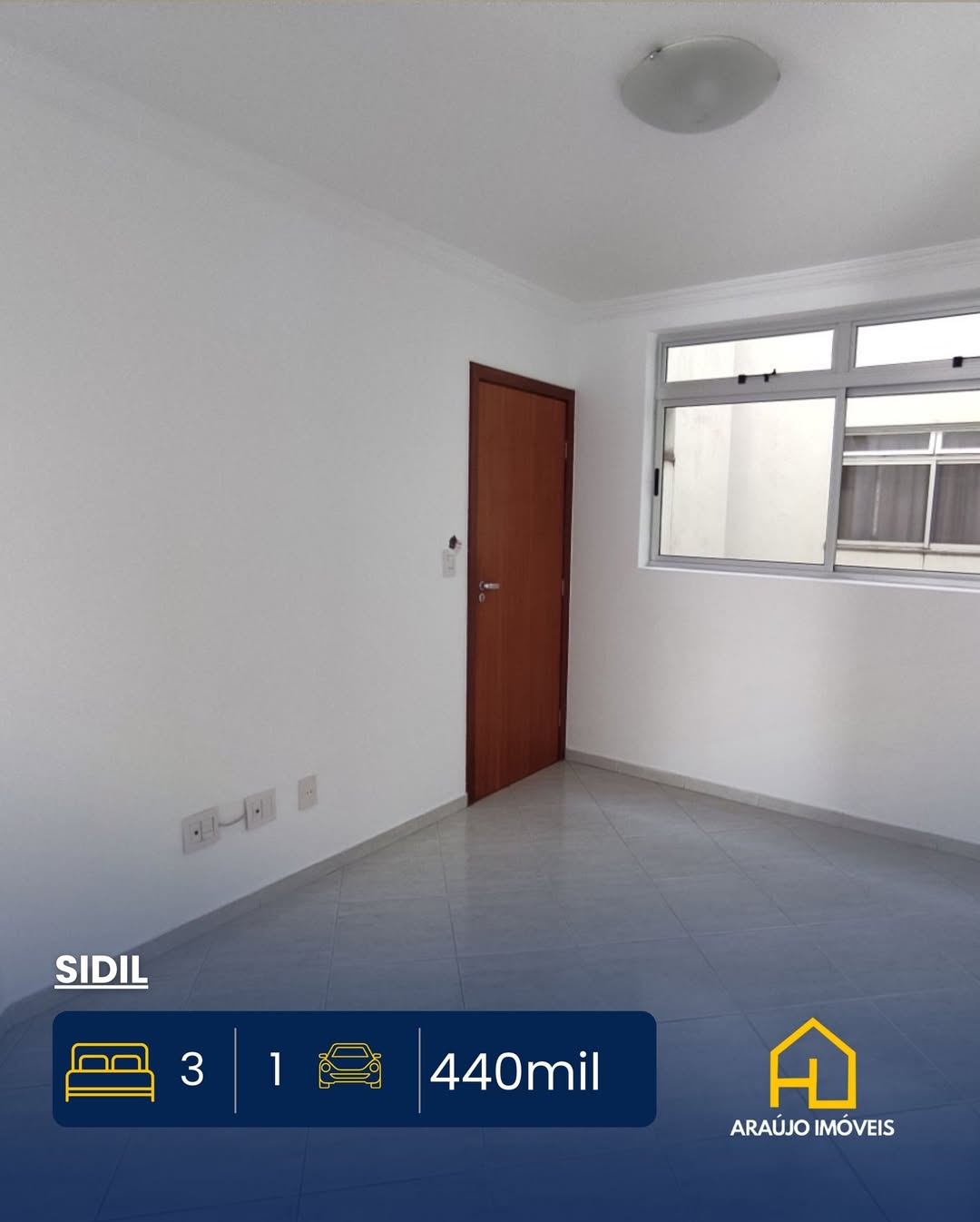 Apartamento à venda no SIDIL ✨Conforto, praticidade e localização que facilita a rotina.• 3 quar