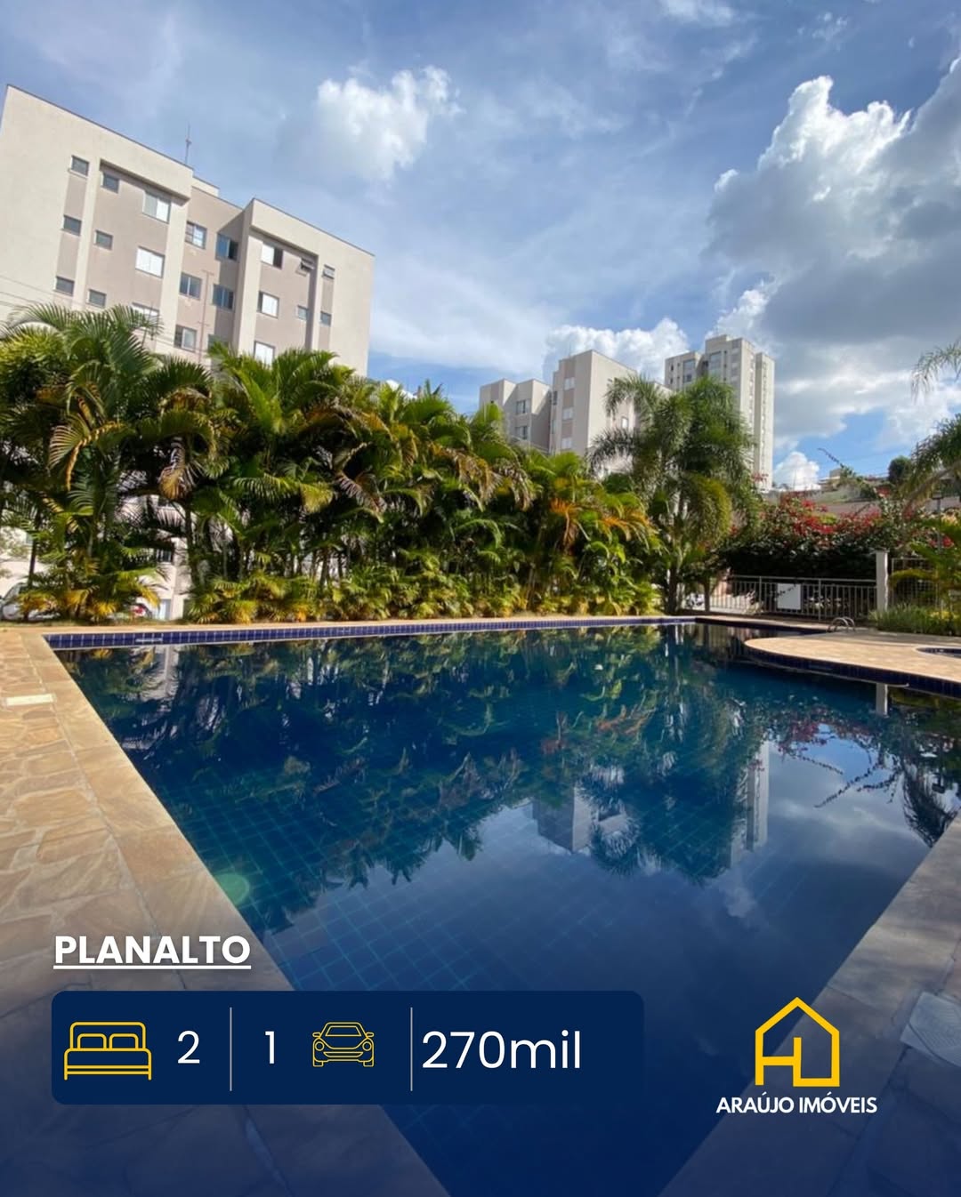 Apartamento no Planalto Porteira Fechada com toda Mobília 2 quartos sendo uma suíte SalaCozinha