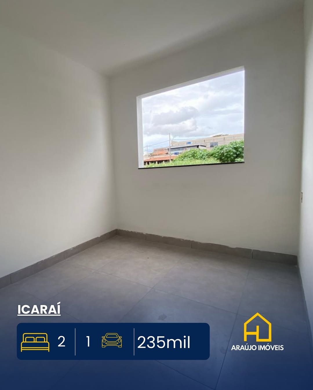 ⚜️APARTAMENTO 📍ICARAÍ⚜️DESCRIÇÃO- 2 quartos 1 sala 1 banheiro 1 vagas para veículos ⚜️rodapé e