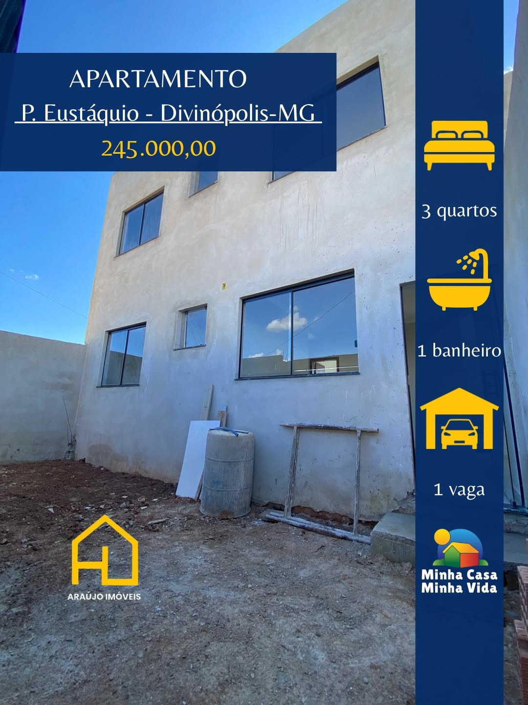 🏢 Apartamento no Bairro Padre Eustáquio Primeiro andar com área privativa -3 quartos -Sala-Cozi