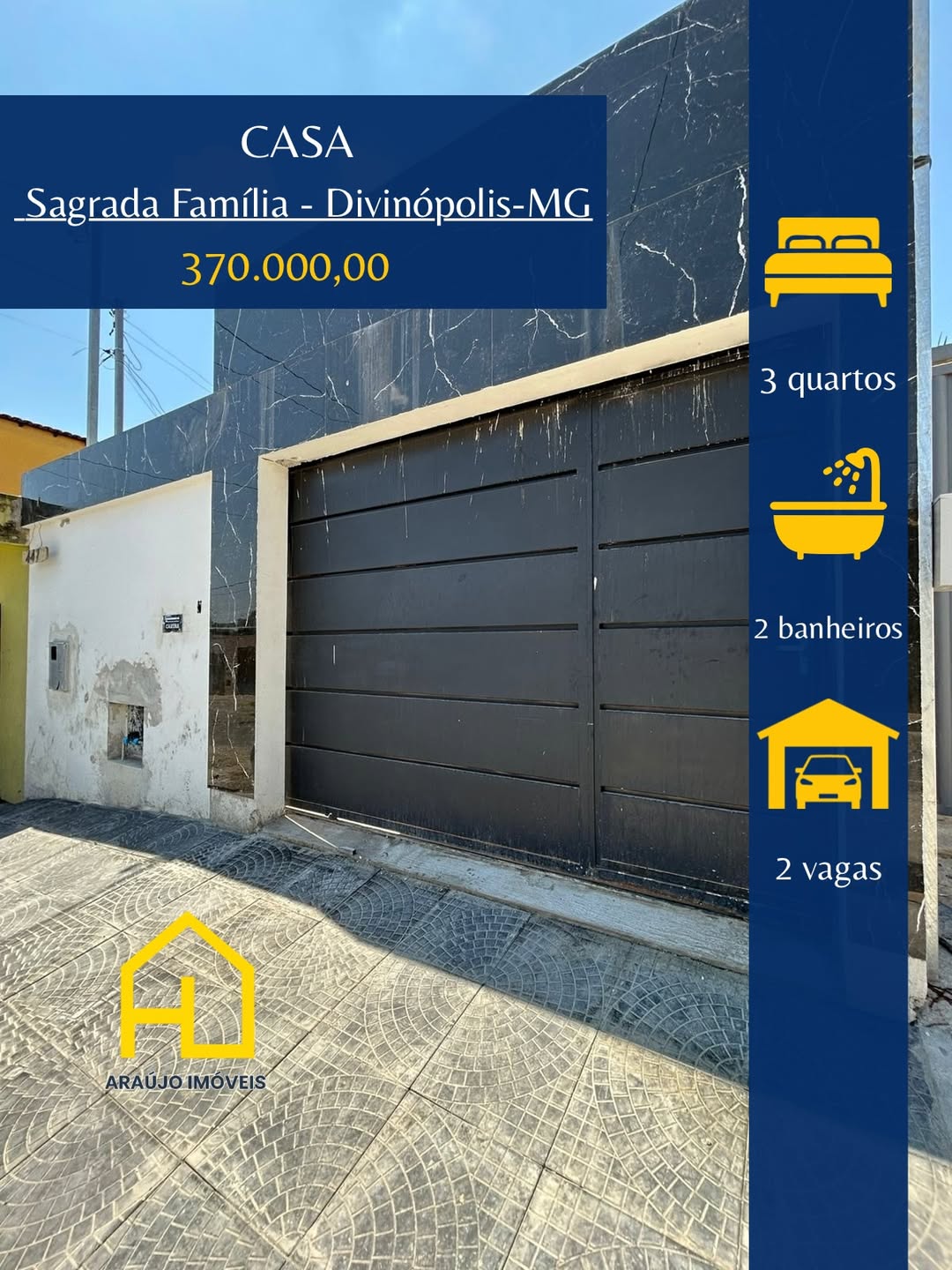 🏠CASA NOVA - BAIRRO SAGRADA FAMÍLIA•Três quartos sendo um suíte • _Sala ampla conjugada com coz