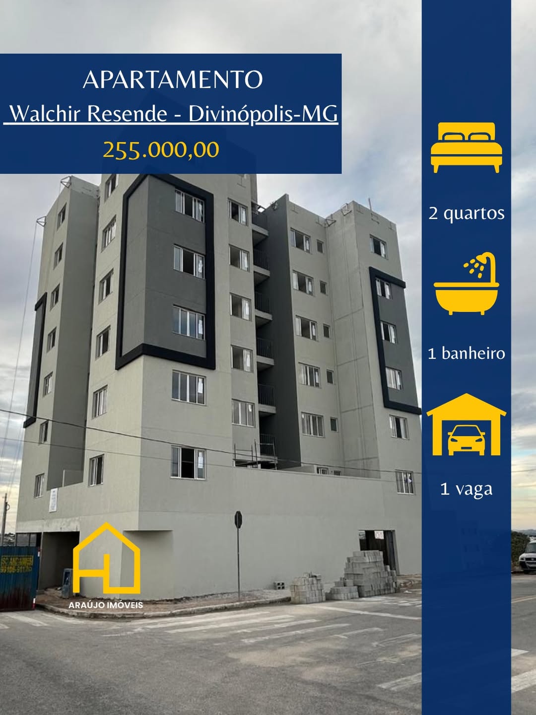 🏢Apartamento no Bairro Walchir Resende•2 quartos •Sala cozinha americana 🚿Banheiro •Área de se