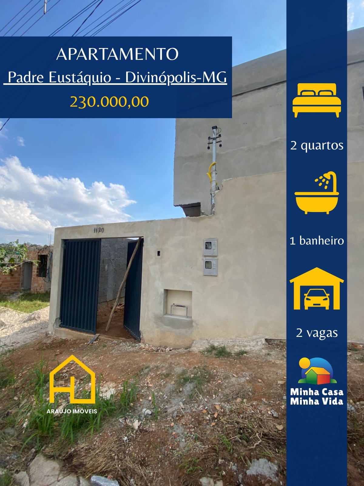 ⚜️Apartamento 2º andar com área PRIVATIVA no bairro PADRE EUSTÁQUIO🛏️ 2 quartos 🛋️ Sala 🍳 Coz